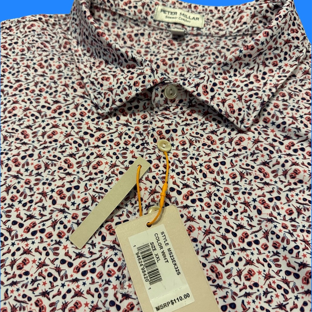 BRAND NEW WITH TAGS PETER MILLAR SUMMER COMFORT AVIATION POLO SIZE XXL